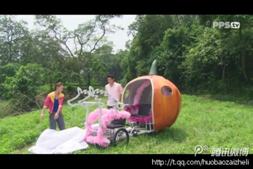 好喜欢这个南瓜车'